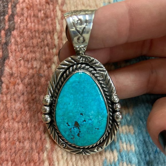 Kingman Turquoise Pendant #3466 - Picture 2 of 2